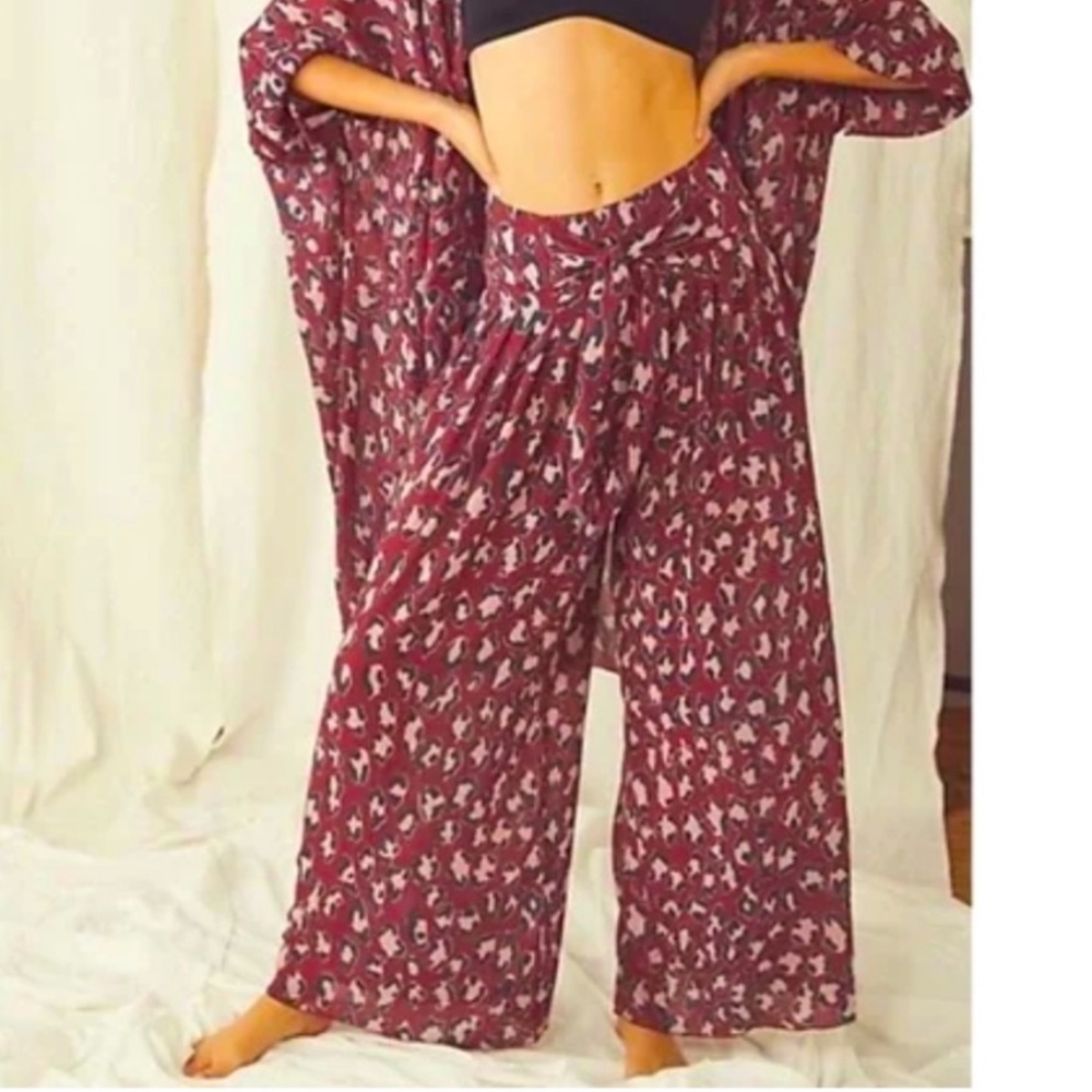 Free People Wide Leg Printed Pants